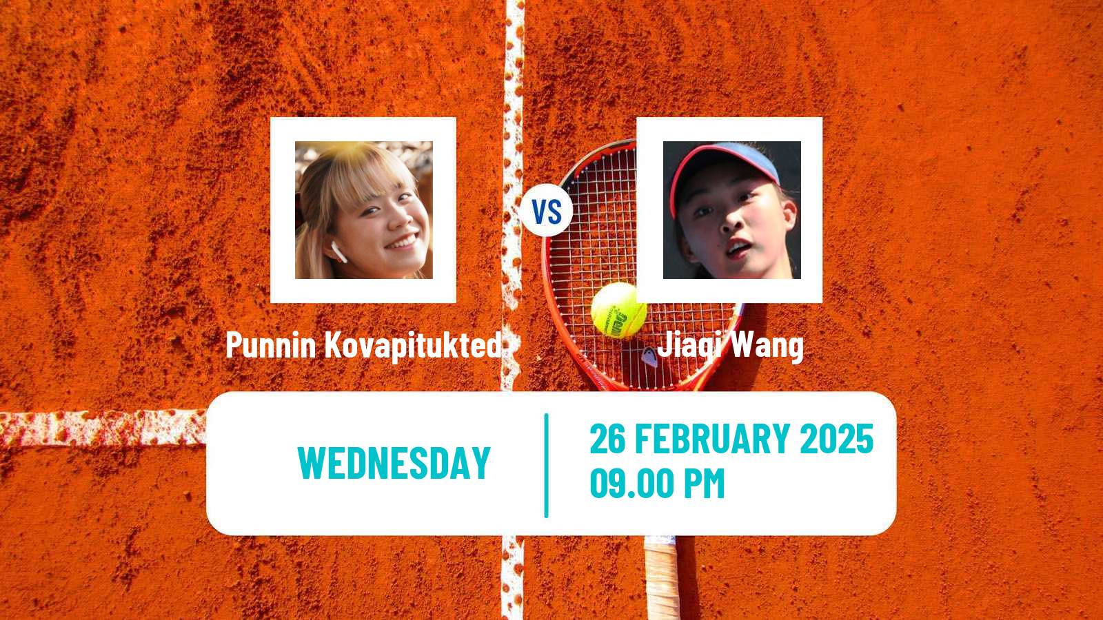 Tennis ITF W15 Maanshan Women Punnin Kovapitukted - Jiaqi Wang