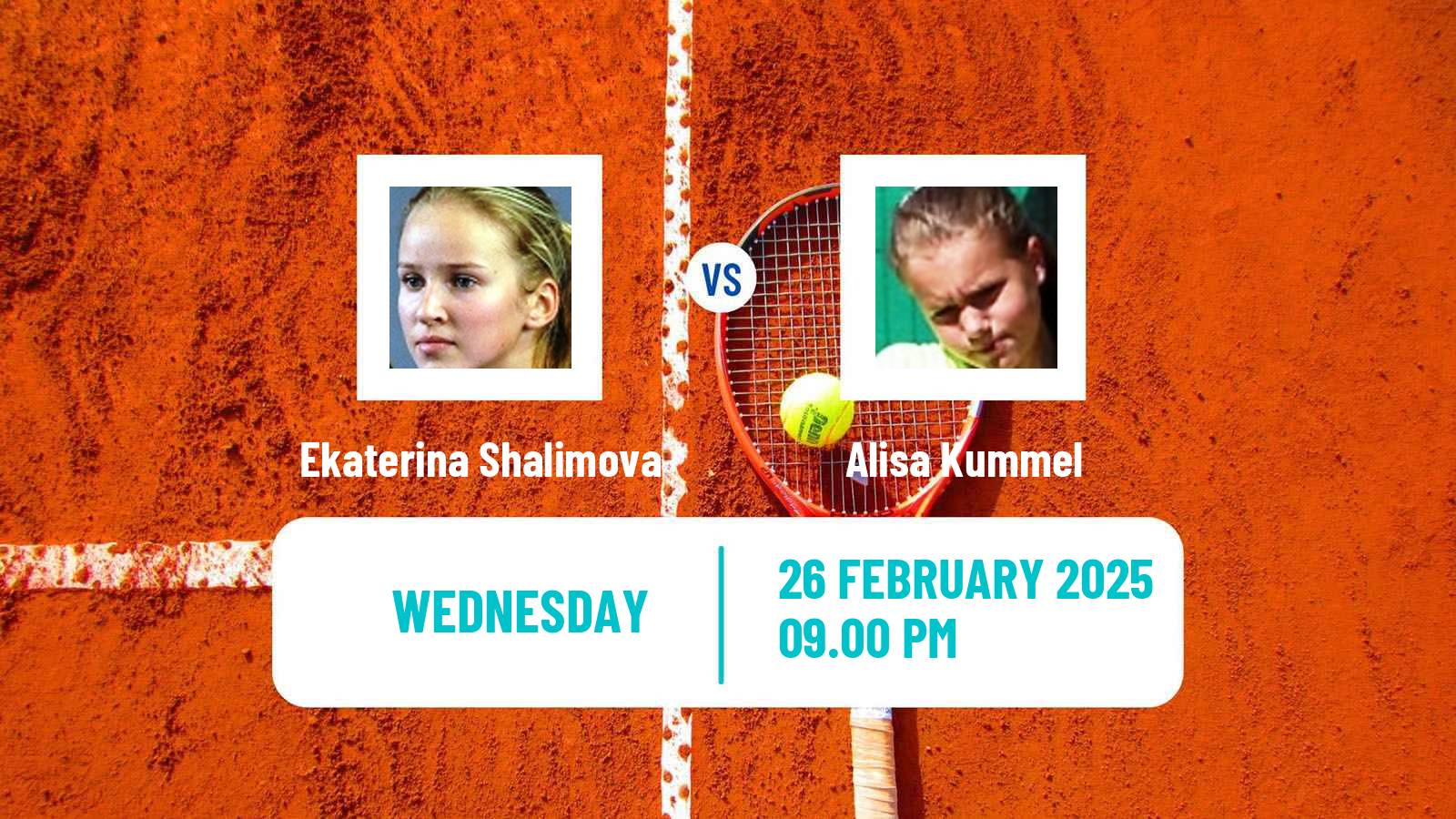 Tennis ITF W15 Maanshan Women Ekaterina Shalimova - Alisa Kummel