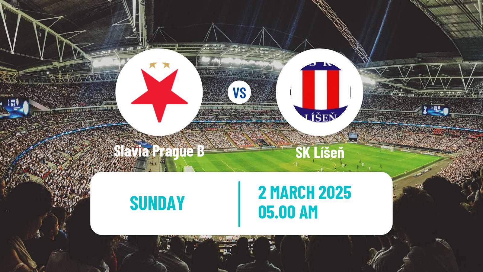 Soccer Czech Division 2 Slavia Prague B - Líšeň