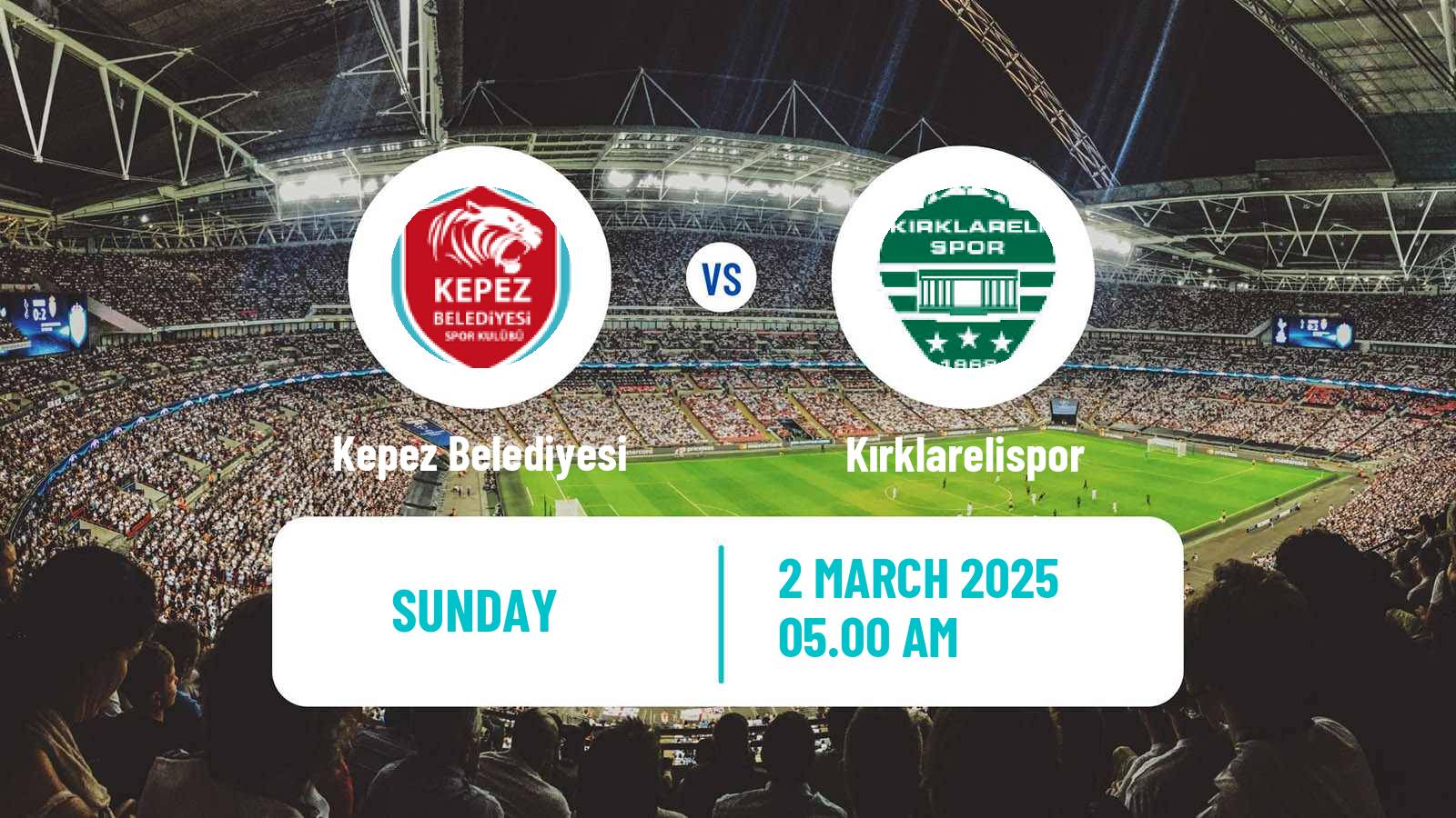 Soccer Turkish Second League White Group Kepez Belediyesi - Kırklarelispor