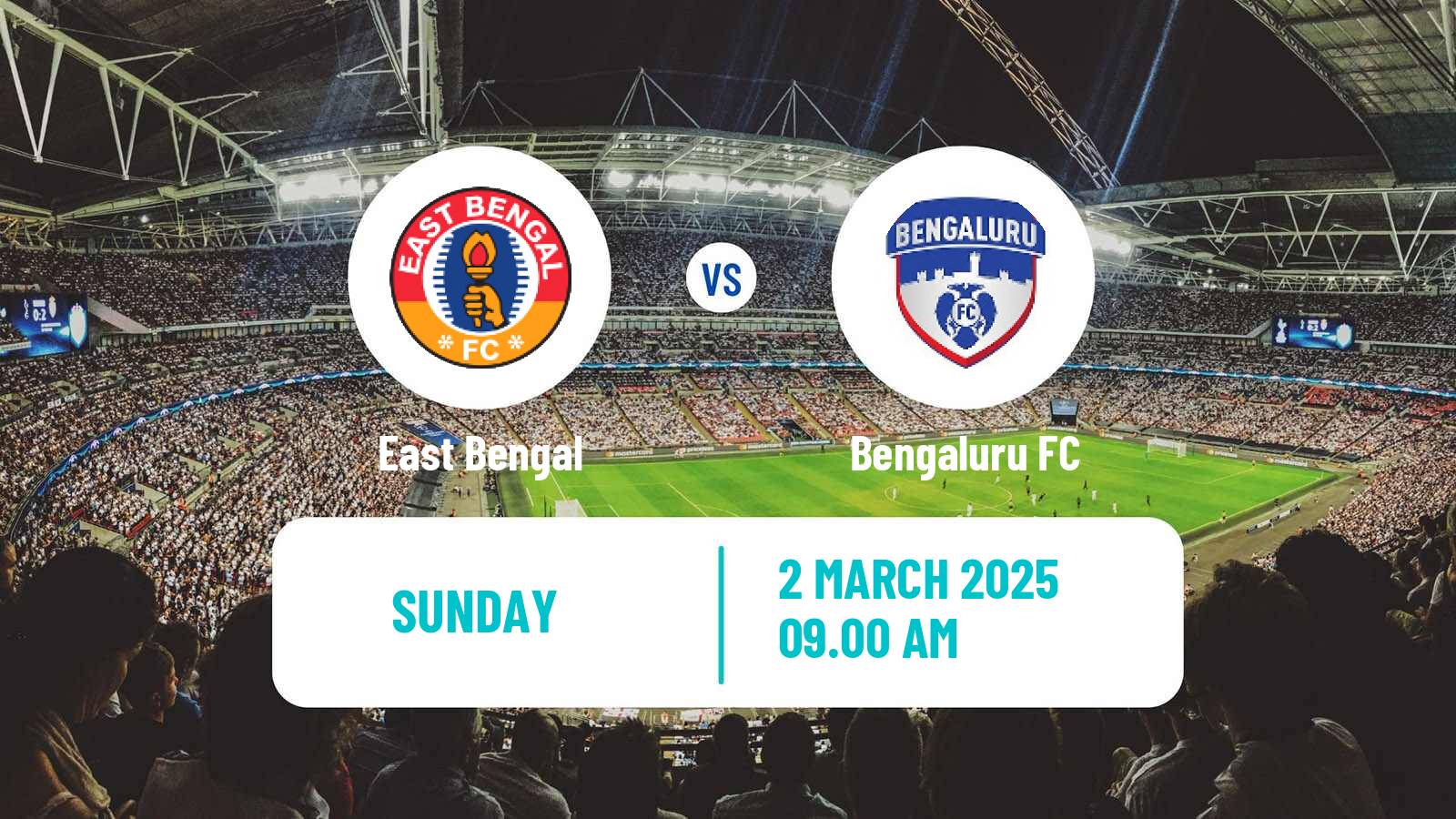 Soccer Indian ISL East Bengal - Bengaluru