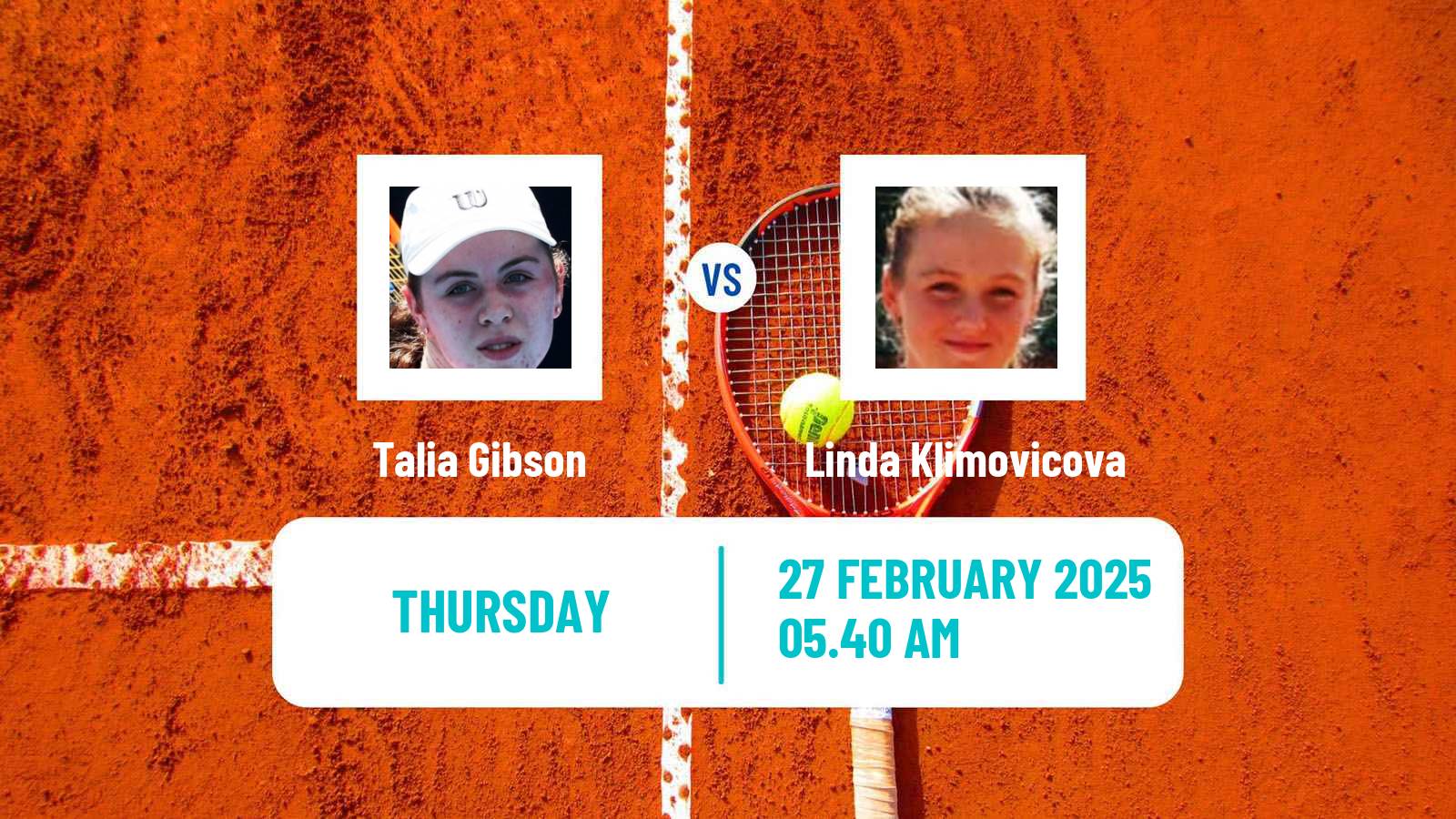 Tennis ITF W75 Trnava Women Talia Gibson - Linda Klimovicova