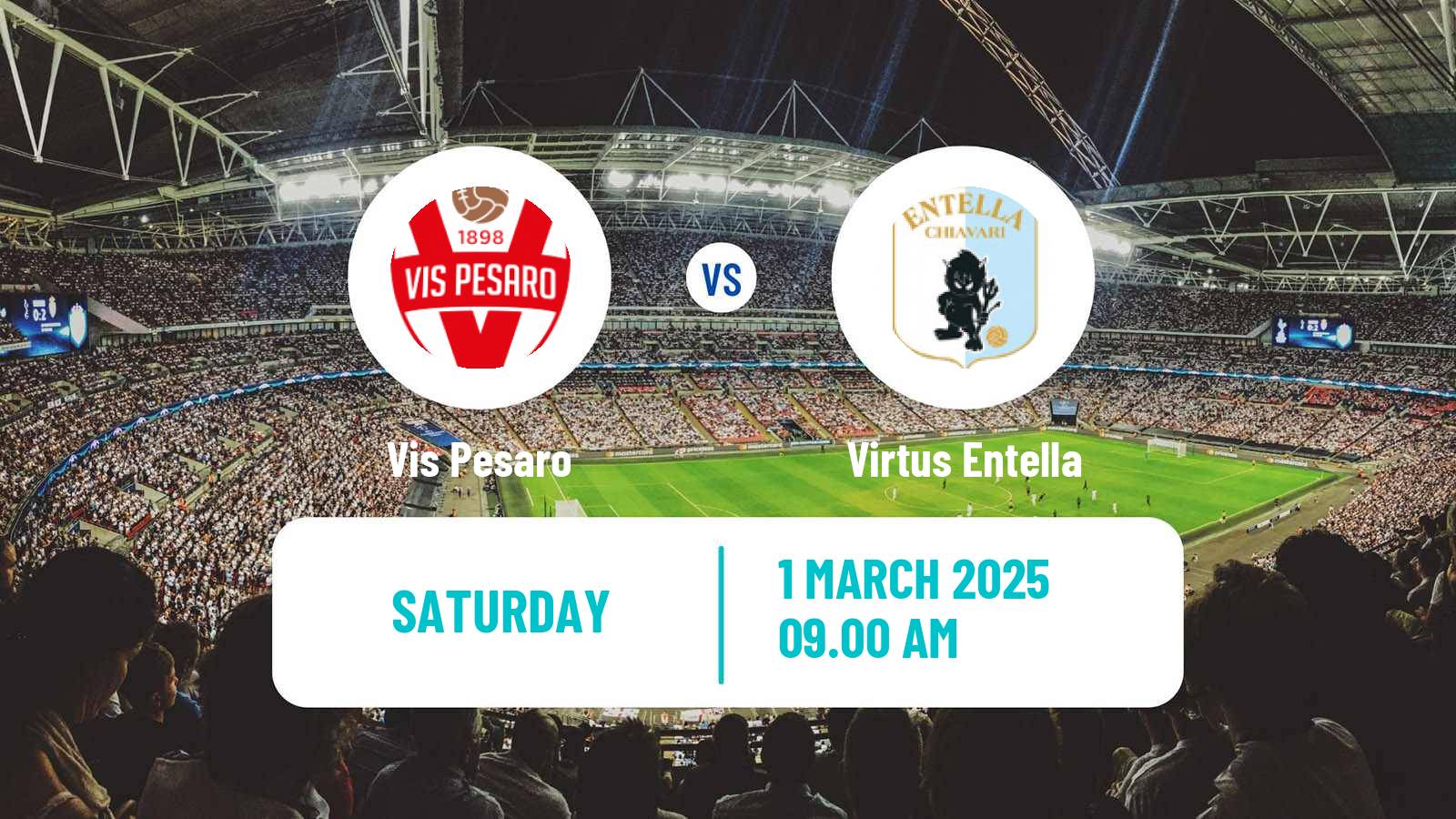 Soccer Italian Serie C Group B Vis Pesaro - Virtus Entella