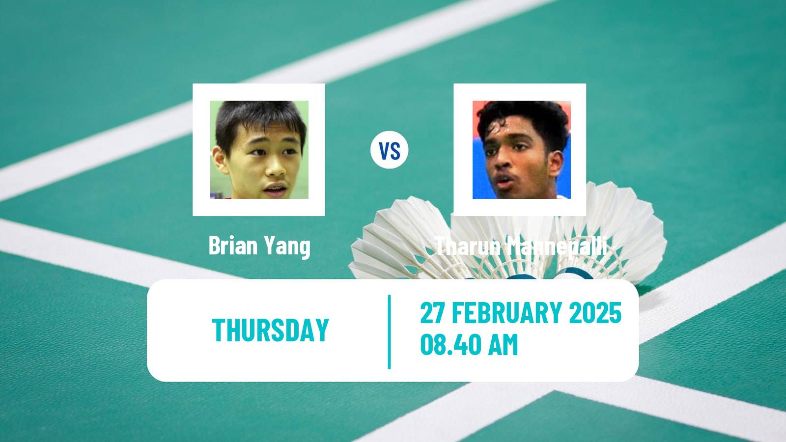 Badminton BWF World Tour German Open Men Brian Yang - Tharun Mannepalli