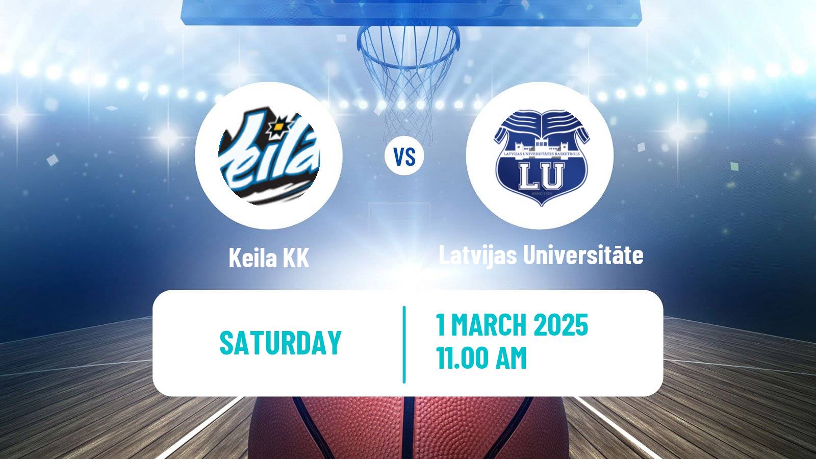 Basketball Estonian–Latvian Basketball League Keila - Latvijas Universitāte