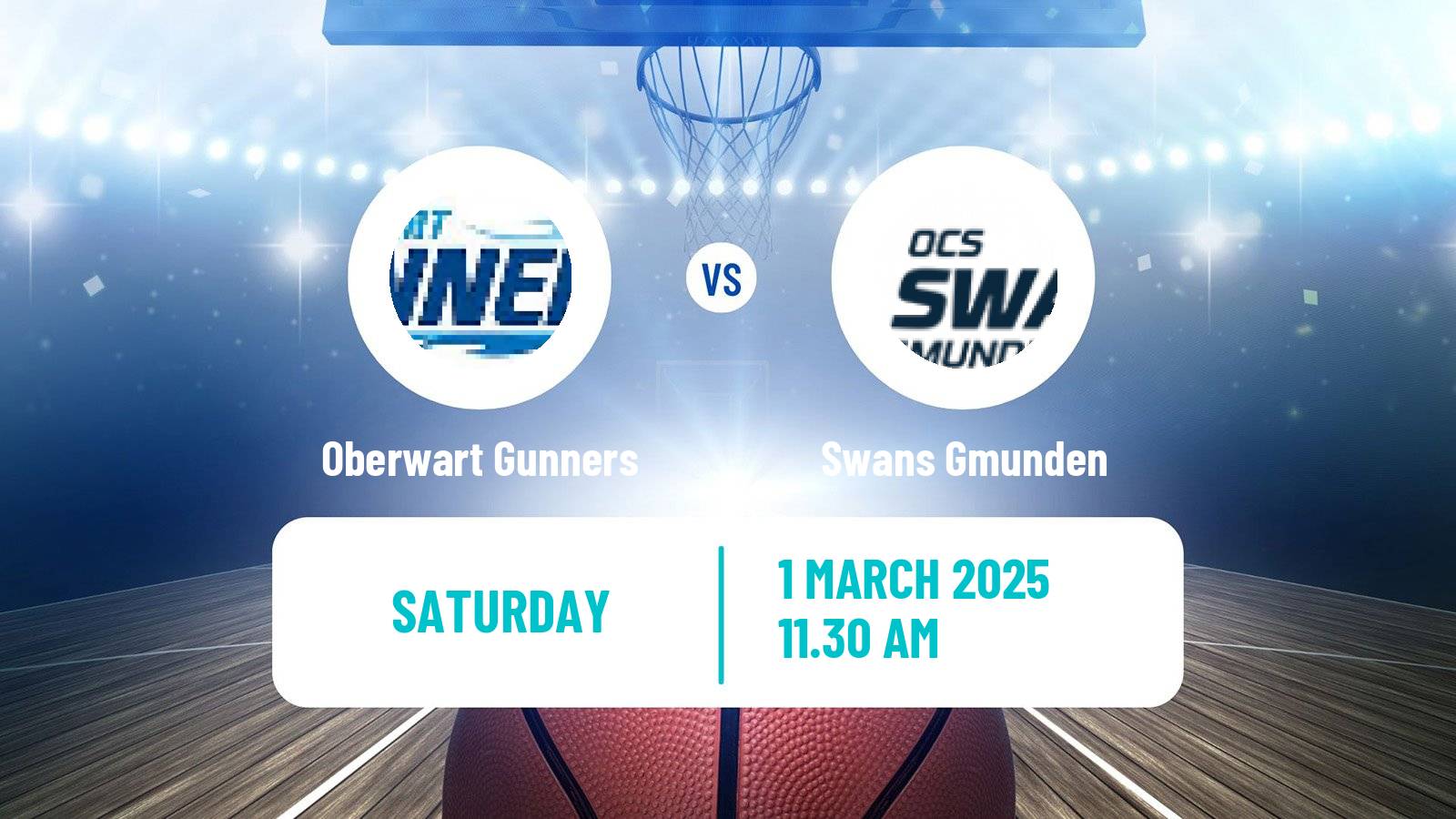 Basketball Austrian Superliga Basketball Oberwart Gunners - Swans Gmunden