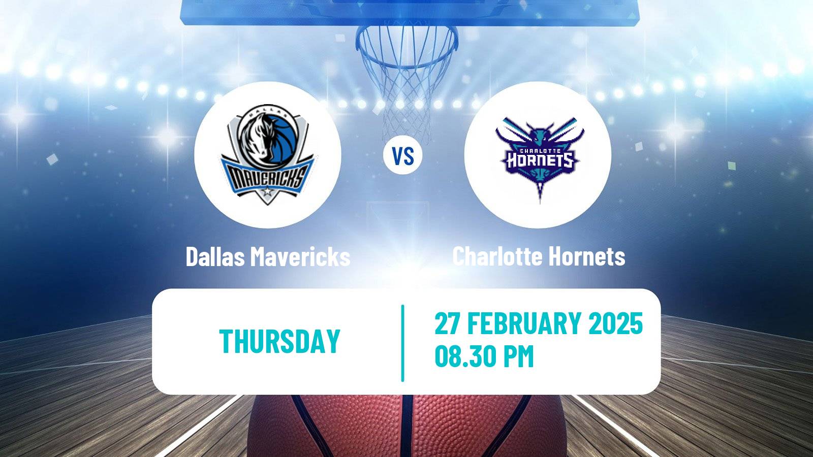 Basketball NBA Dallas Mavericks - Charlotte Hornets