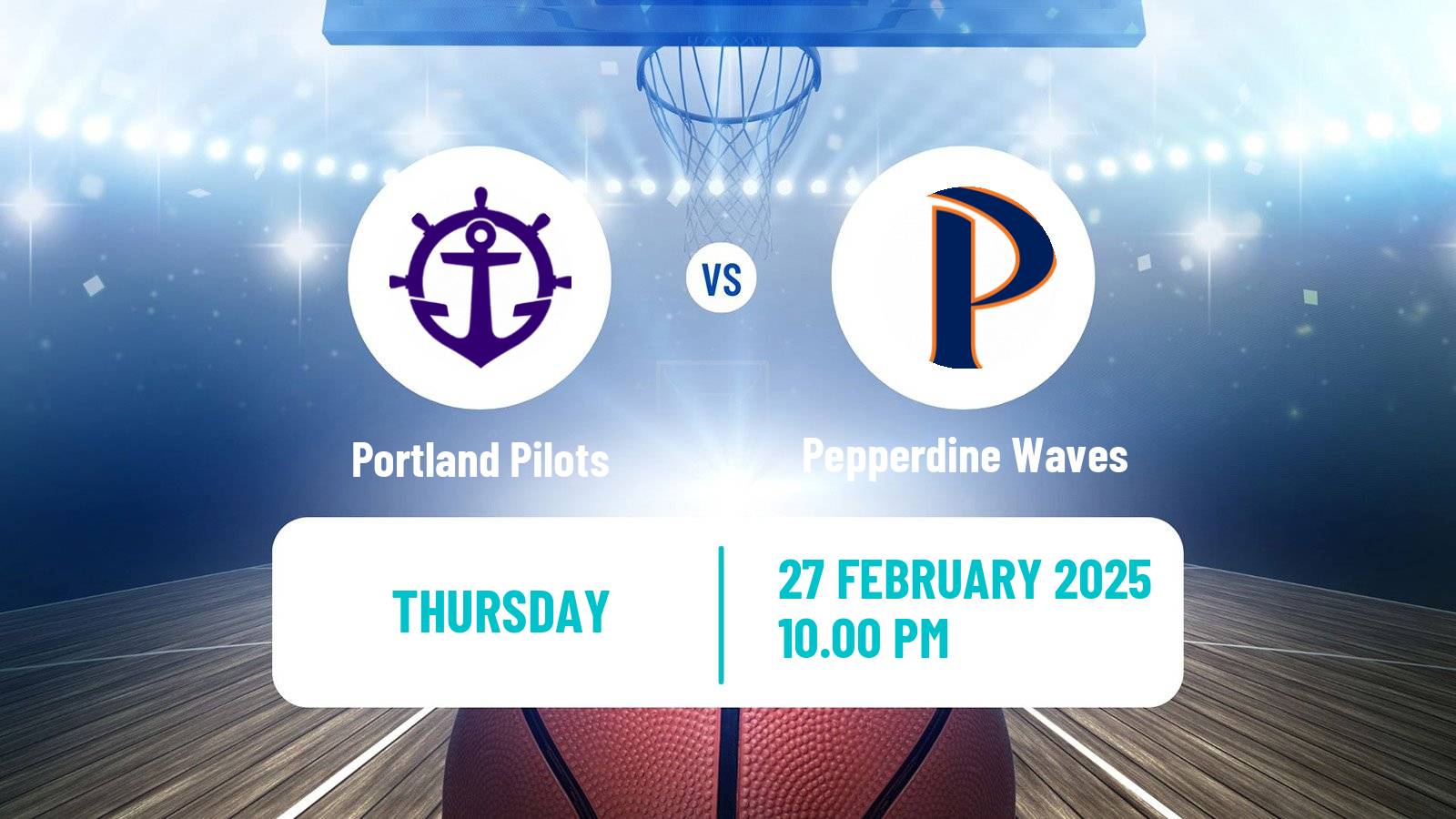 Basketball NCAA College Basketball Portland Pilots - Pepperdine Waves