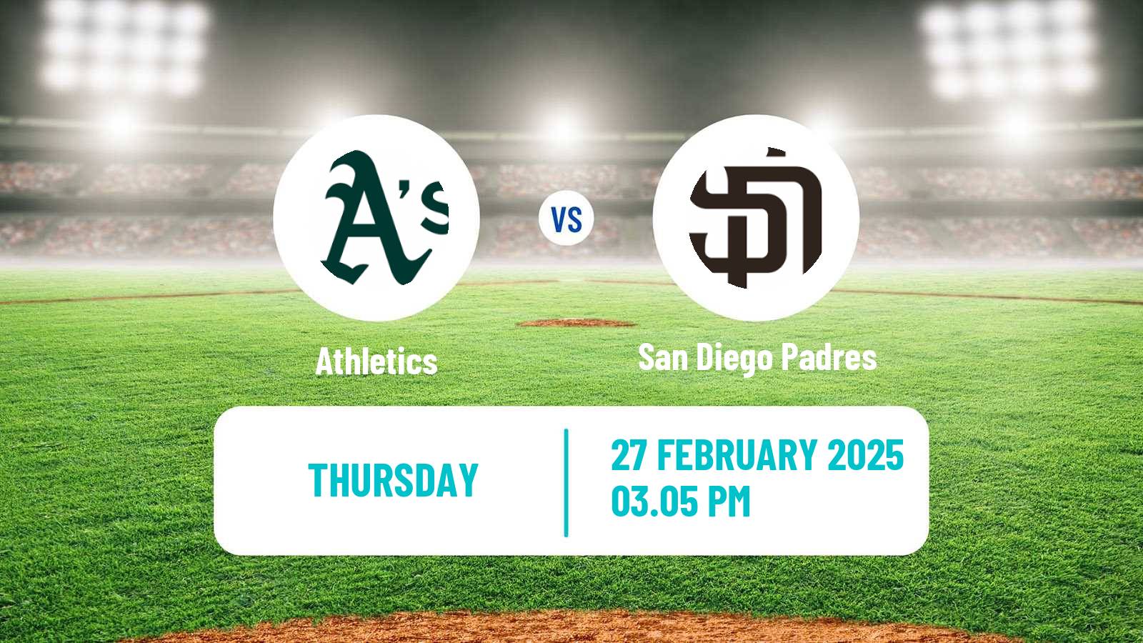 Baseball MLB Spring Training Athletics - San Diego Padres