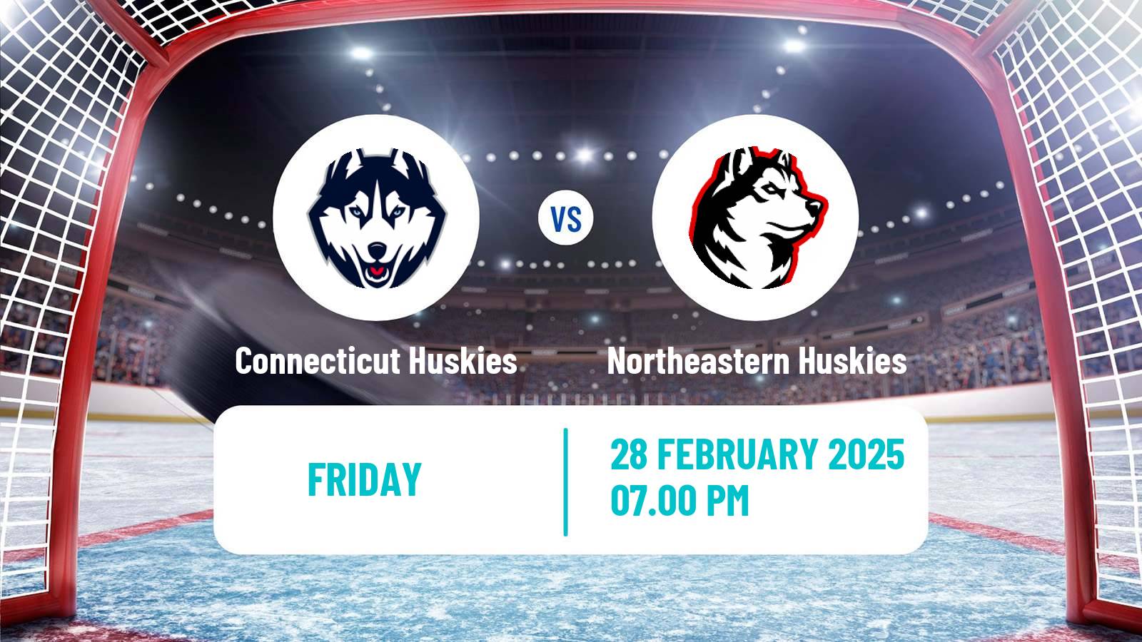 Hockey NCAA Hockey Connecticut Huskies - Northeastern Huskies