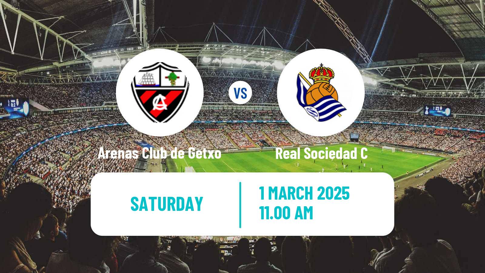 Soccer Spanish Segunda RFEF - Group 2 Arenas Club de Getxo - Real Sociedad C