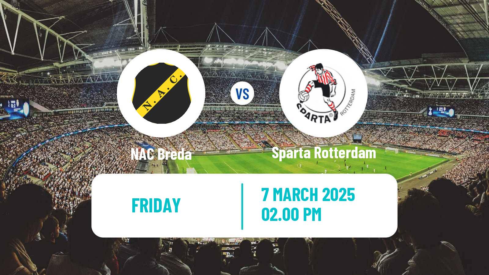 Soccer Dutch Eredivisie NAC Breda - Sparta Rotterdam