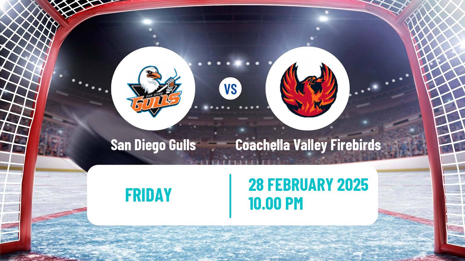 Hockey AHL San Diego Gulls - Coachella Valley Firebirds