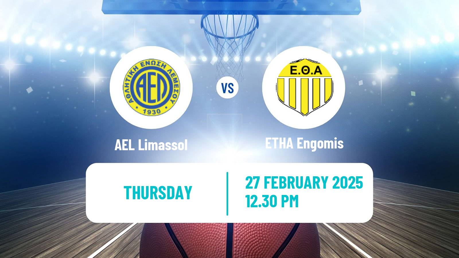 Basketball Cypriot Division A Basketball AEL Limassol - ETHA Engomis