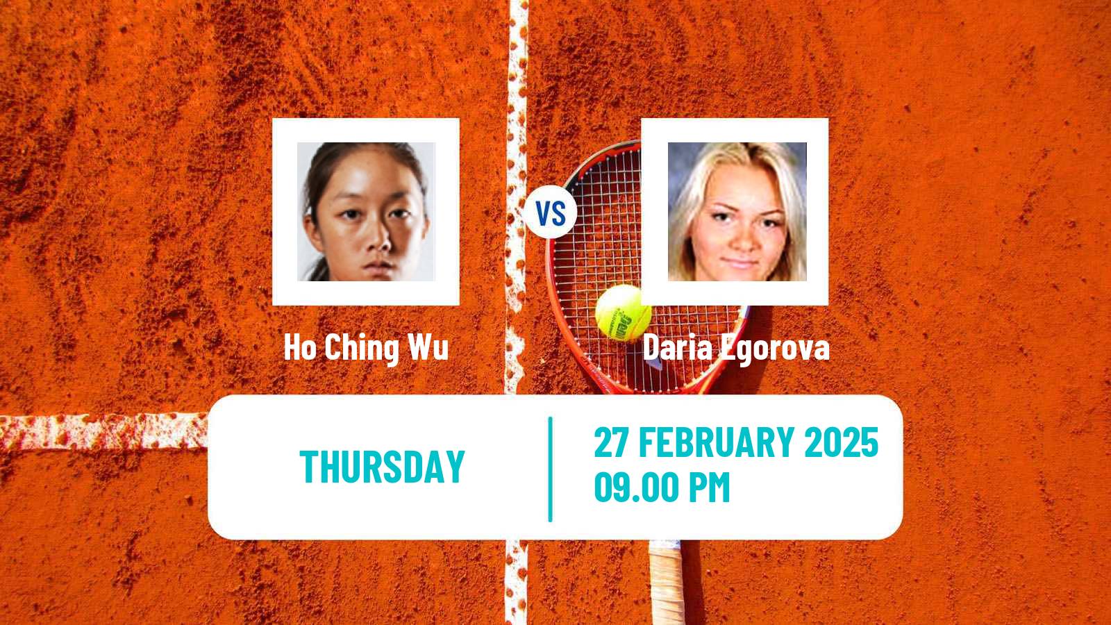 Tennis ITF W15 Maanshan Women Ho Ching Wu - Daria Egorova