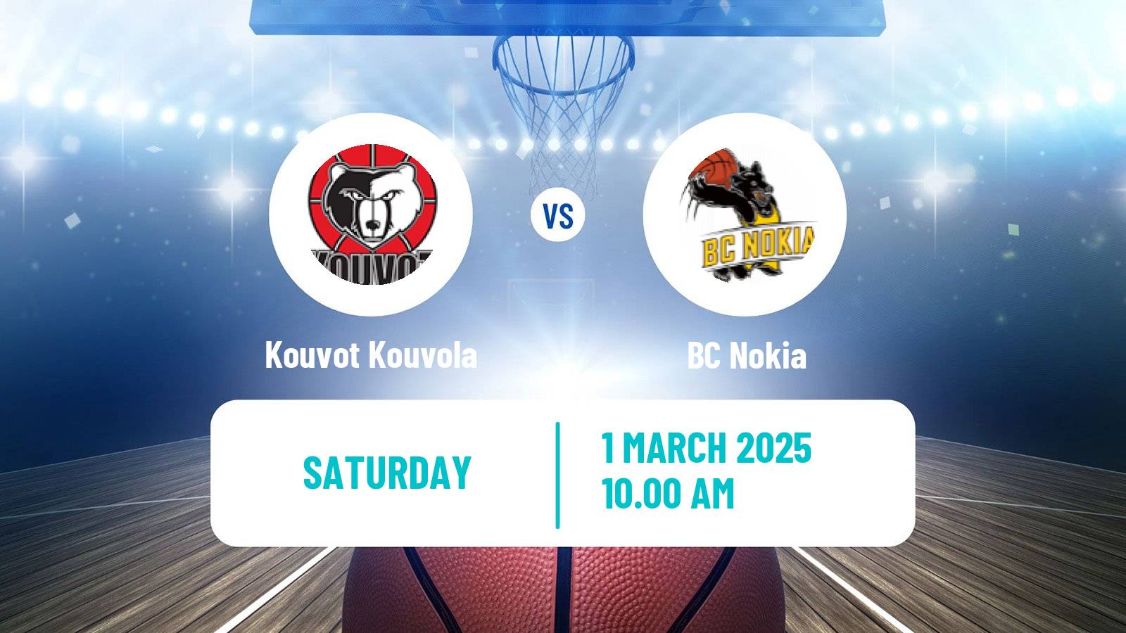 Basketball Finnish Korisliiga Kouvot Kouvola - BC Nokia