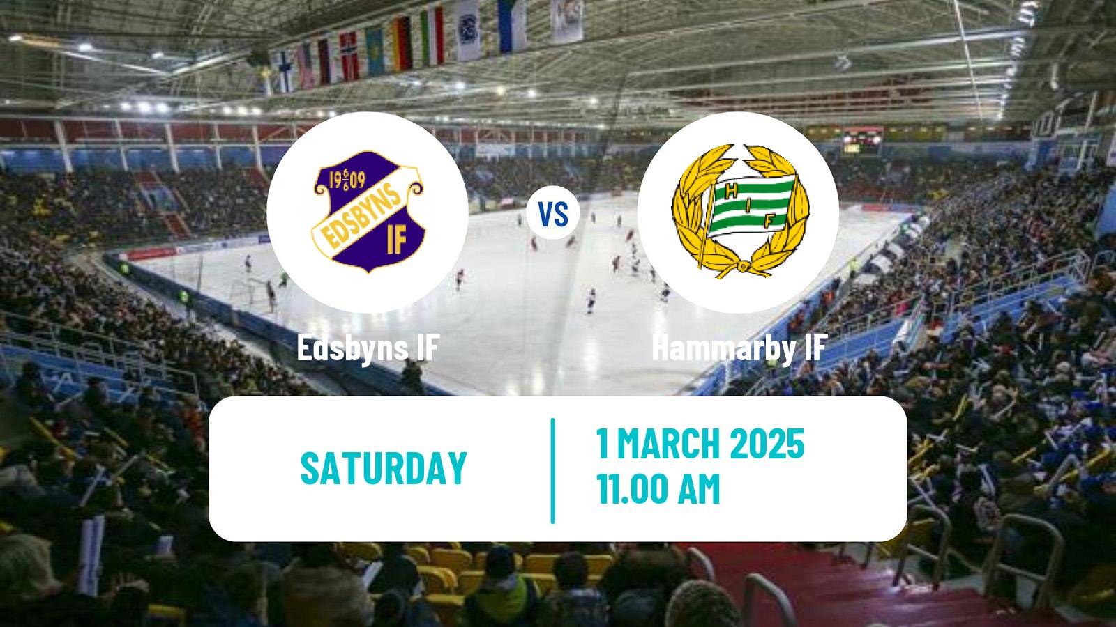 Bandy Swedish Elitserien Bandy Edsbyns IF - Hammarby IF