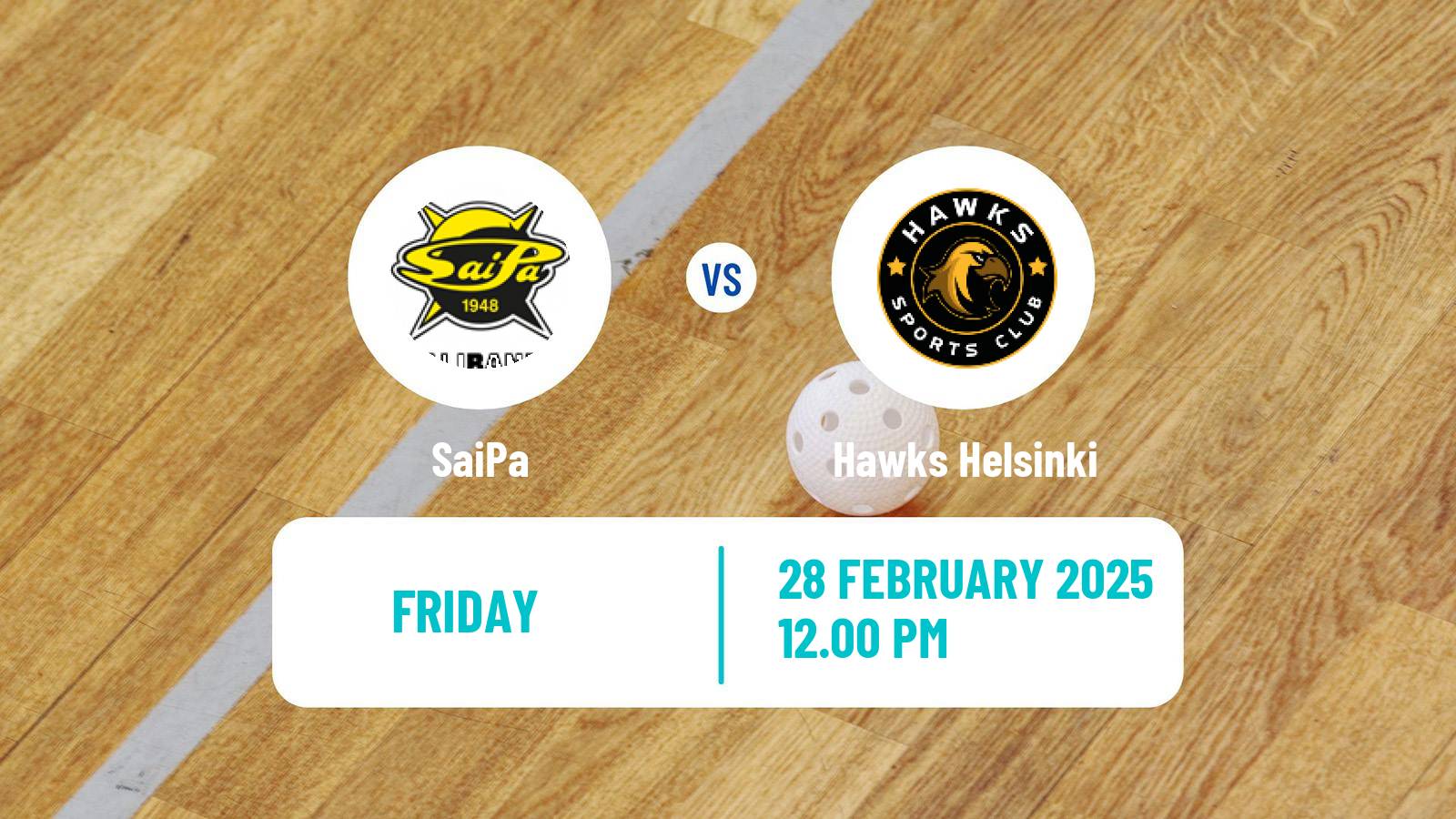 Floorball Finnish Divari SaiPa - Hawks Helsinki