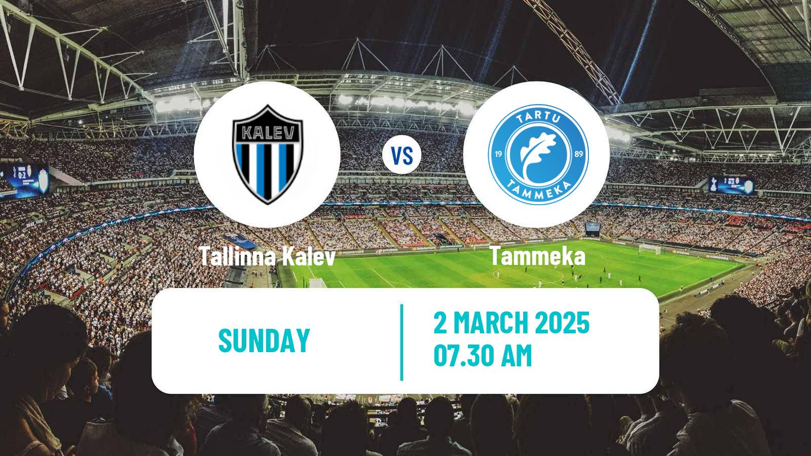 Soccer Estonian Meistriliiga Tallinna Kalev - Tammeka