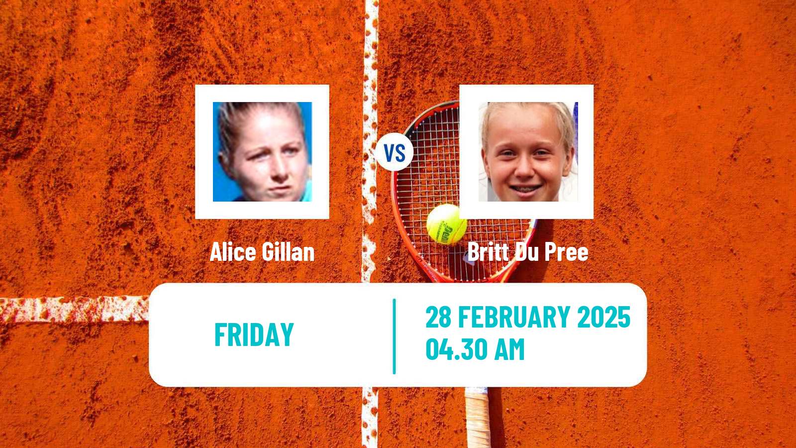 Tennis ITF W15 Manacor 3 Women Alice Gillan - Britt Du Pree