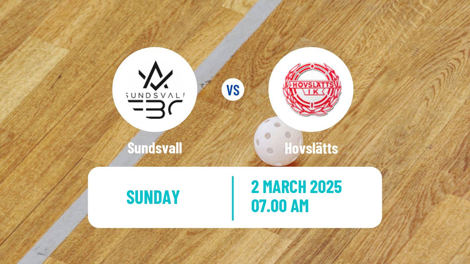 Floorball Swedish Allsvenskan Floorball Sundsvall - Hovslätts