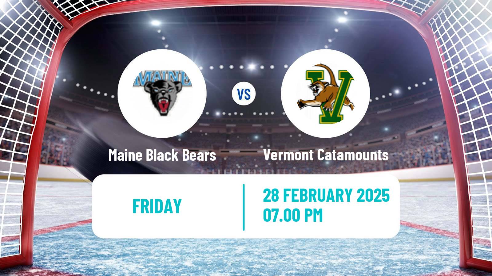 Hockey NCAA Hockey Maine Black Bears - Vermont Catamounts