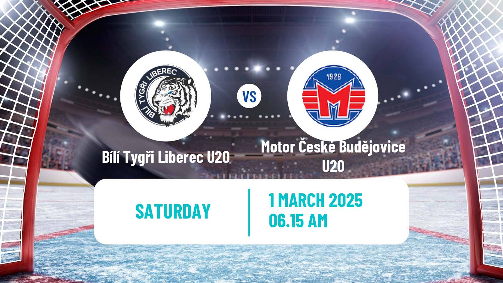 Hockey Czech ELJ Bílí Tygři Liberec U20 - Motor České Budějovice U20