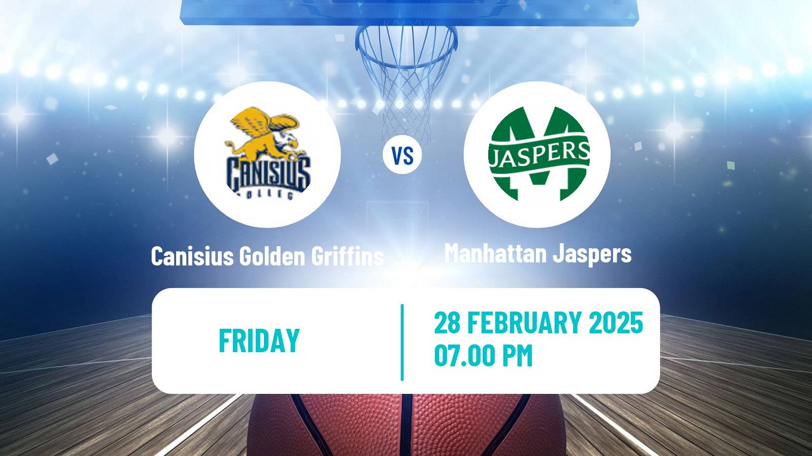 Basketball NCAA College Basketball Canisius Golden Griffins - Manhattan Jaspers