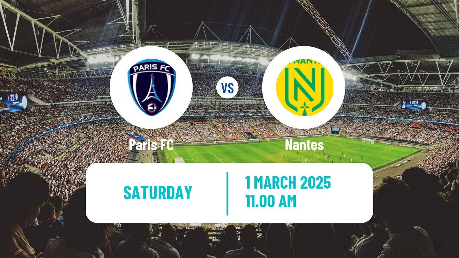 Soccer French Division 1 Women Paris FC - Nantes
