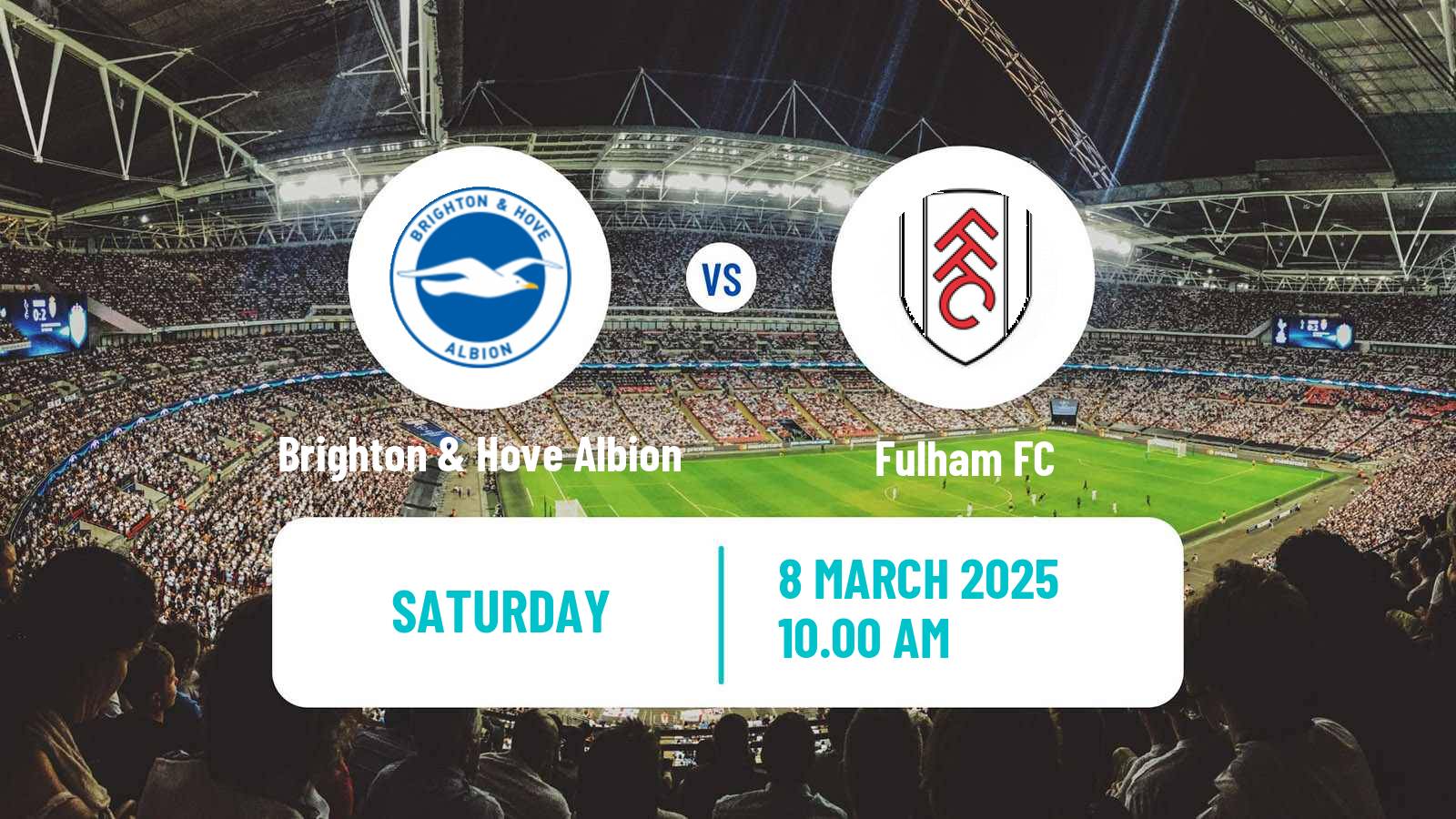 Soccer English Premier League Brighton & Hove Albion - Fulham