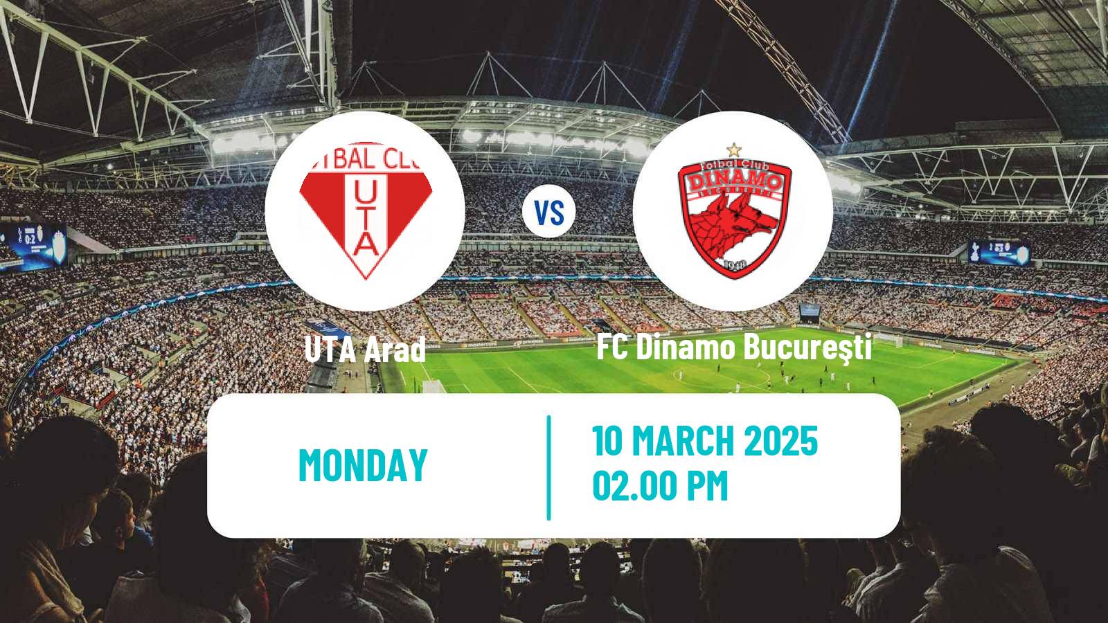 Soccer Romanian Liga 1 UTA Arad - FC Dinamo Bucureşti