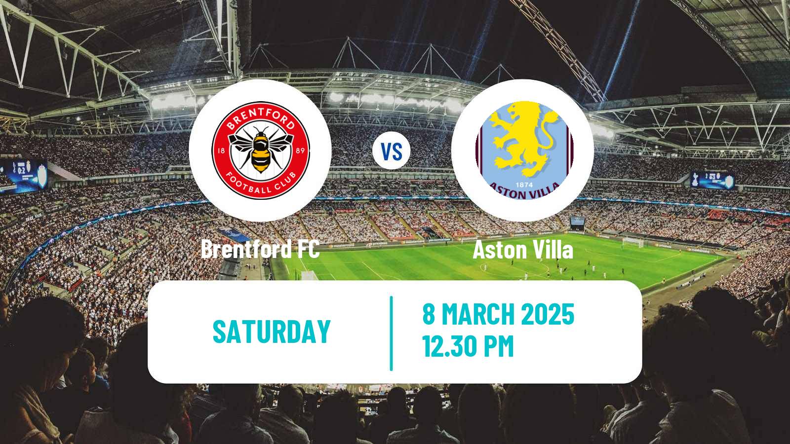 Soccer English Premier League Brentford - Aston Villa