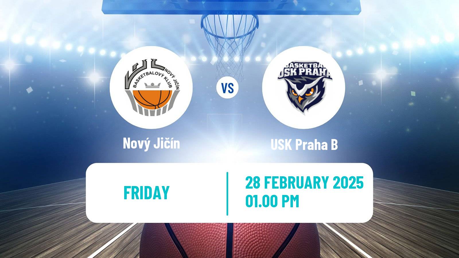 Basketball Czech 1 Liga Basketball Nový Jičín - USK Praha B