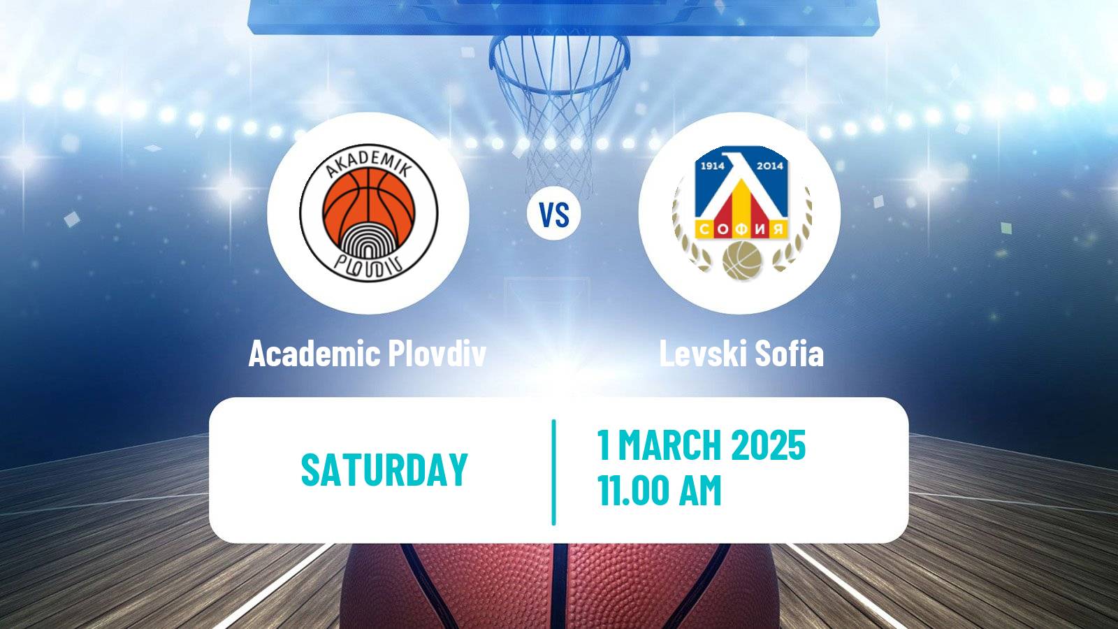 Basketball Bulgarian NBL Academic Plovdiv - Levski Sofia