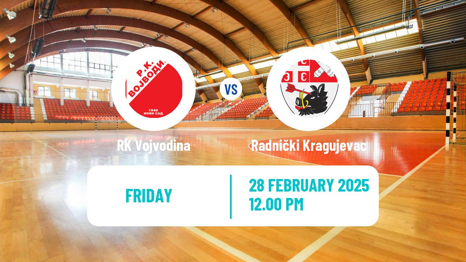 Handball Serbian Superliga Handball RK Vojvodina - Radnički Kragujevac