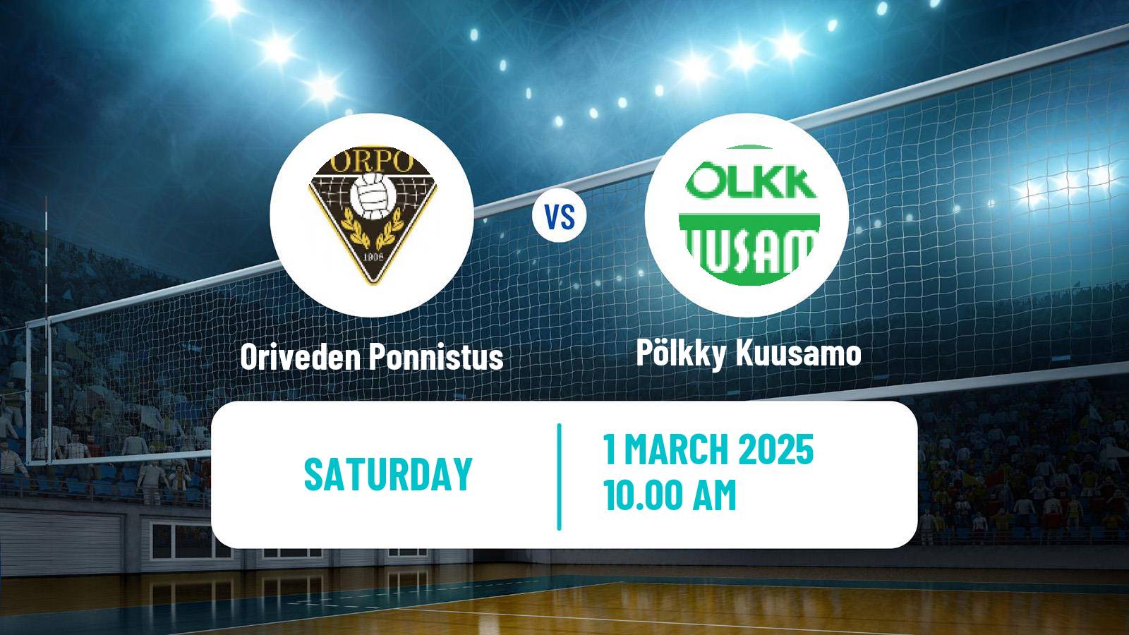 Volleyball Finnish Mestaruusliiga Volleyball Women Oriveden Ponnistus - Pölkky Kuusamo