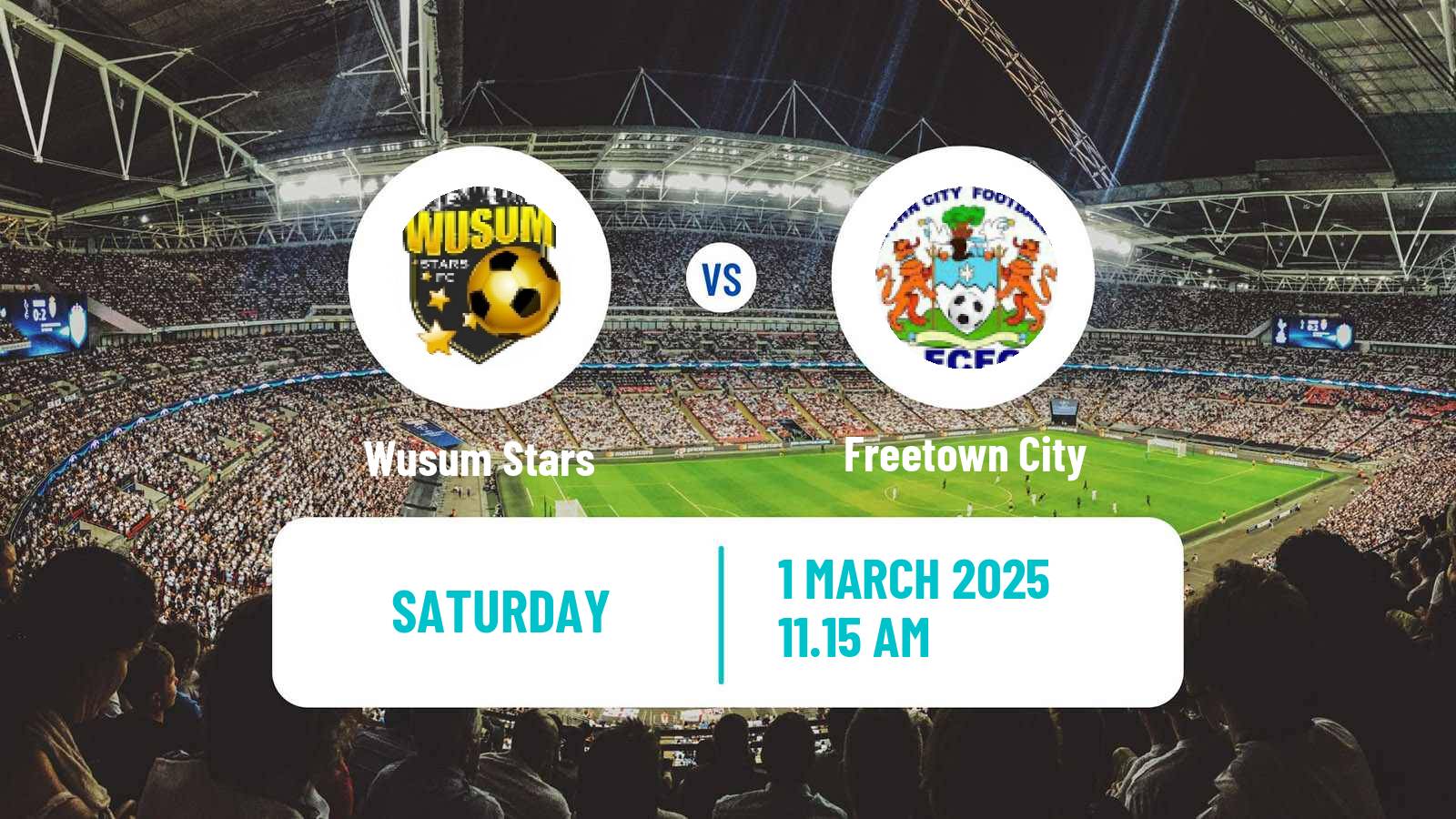 Soccer Sierra Leone Premier League Wusum Stars - Freetown City