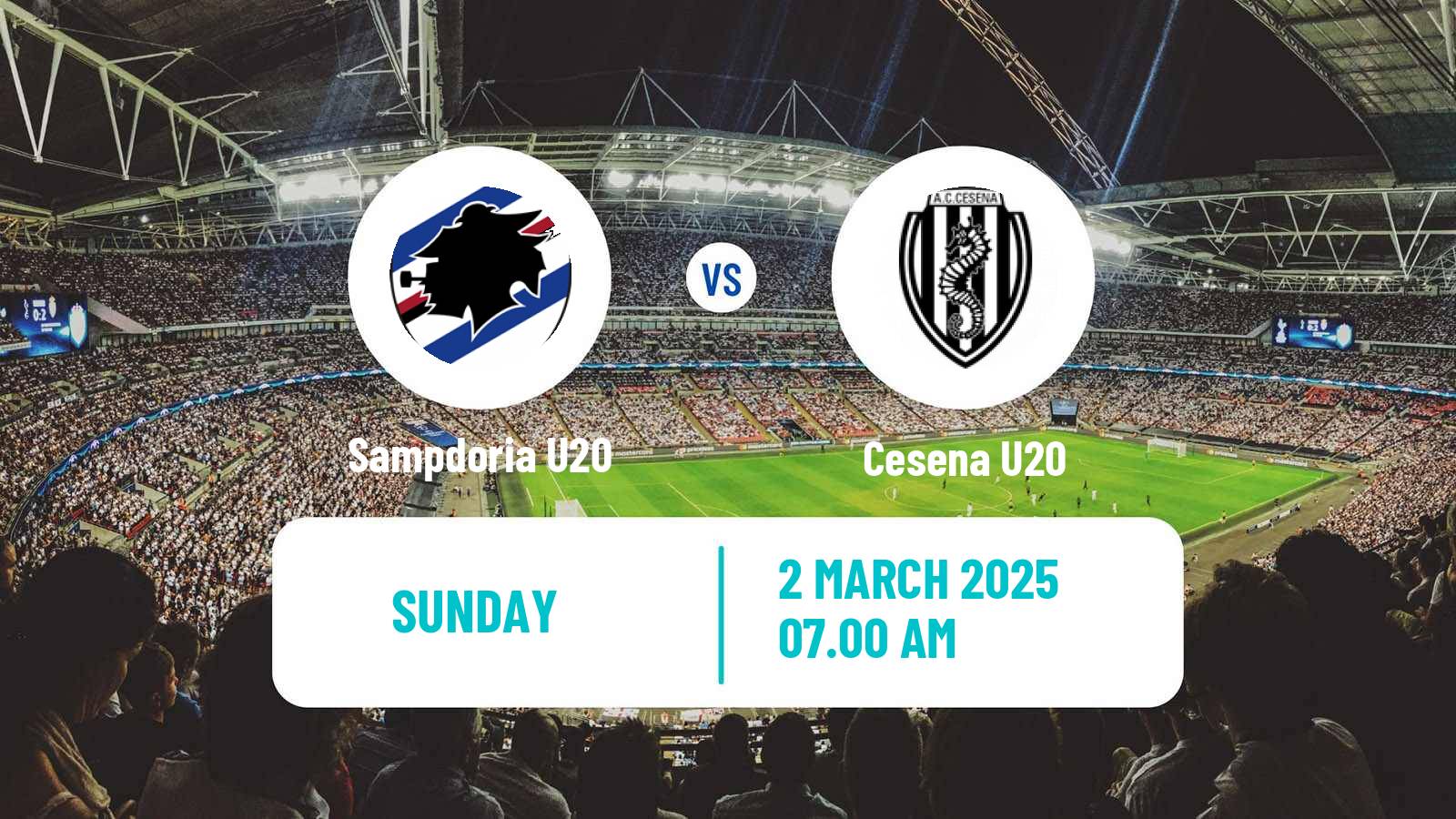 Soccer Italian Primavera 1 Sampdoria U20 - Cesena U20