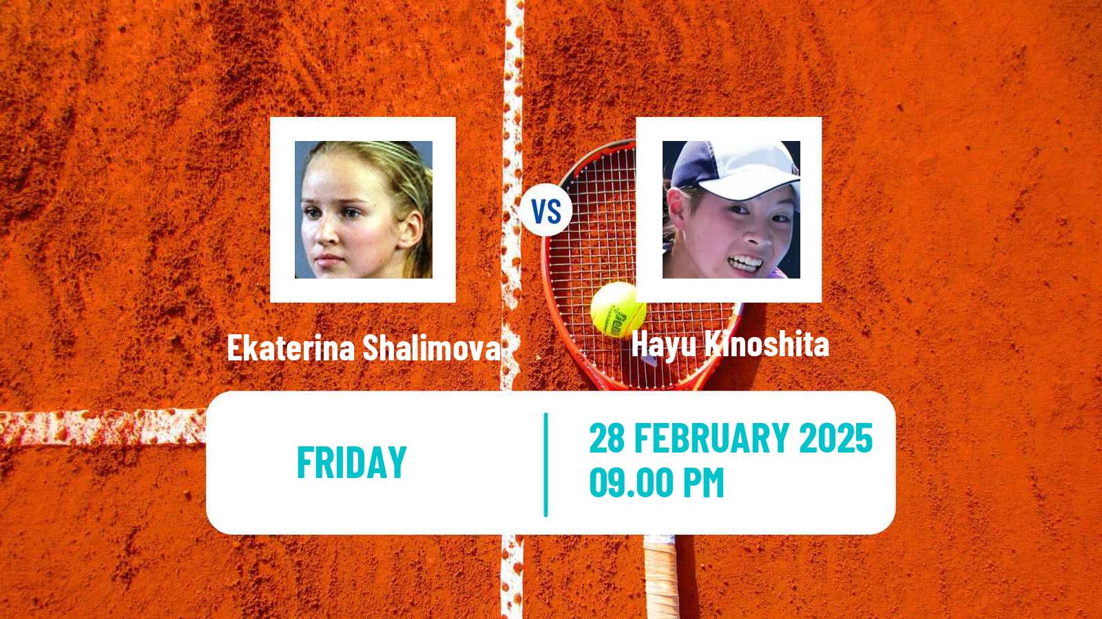 Tennis ITF W15 Maanshan Women Ekaterina Shalimova - Hayu Kinoshita