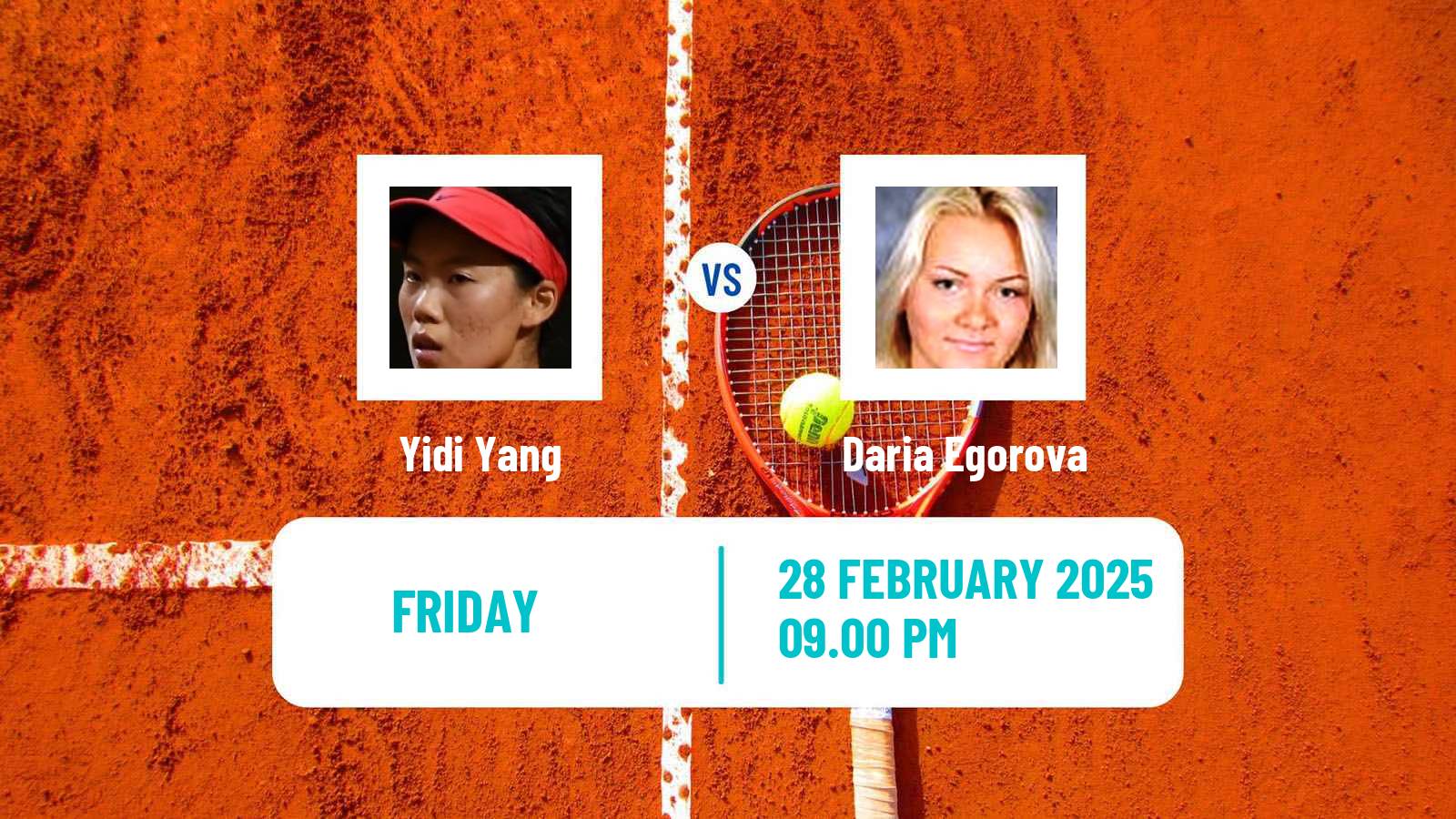 Tennis ITF W15 Maanshan Women Yidi Yang - Daria Egorova