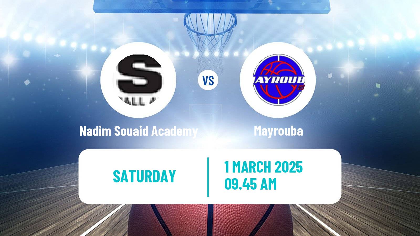 Basketball Lebanese Division 1 Basketball Nadim Souaid Academy - Mayrouba