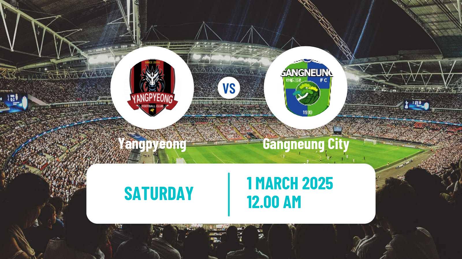 Soccer South Korean K3 League Yangpyeong - Gangneung City