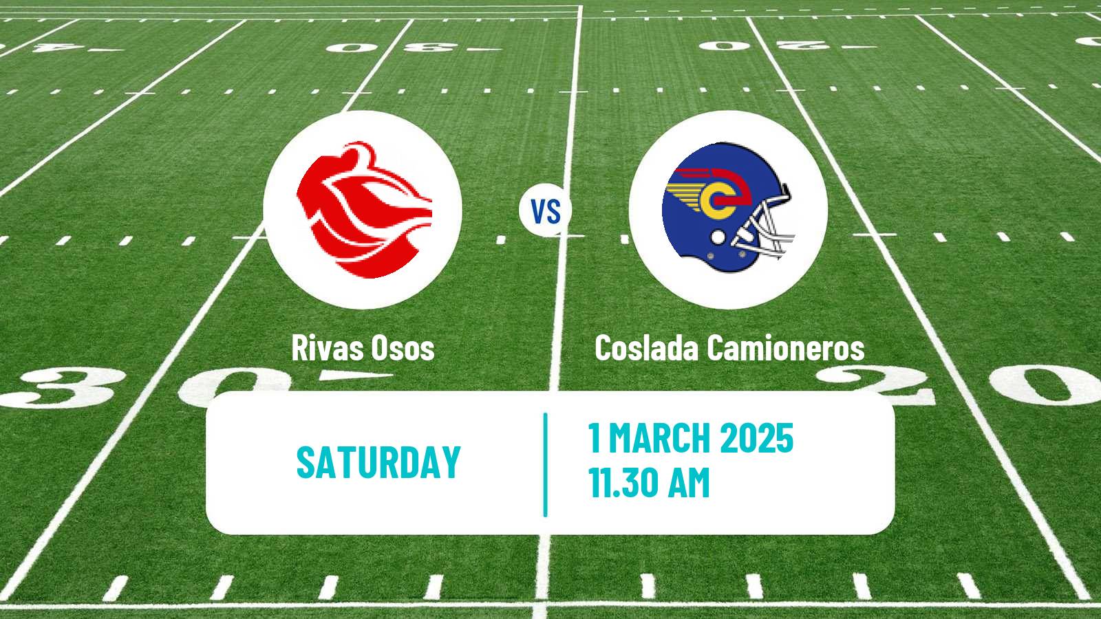 American football Spanish LNFA Serie A Rivas Osos - Coslada Camioneros