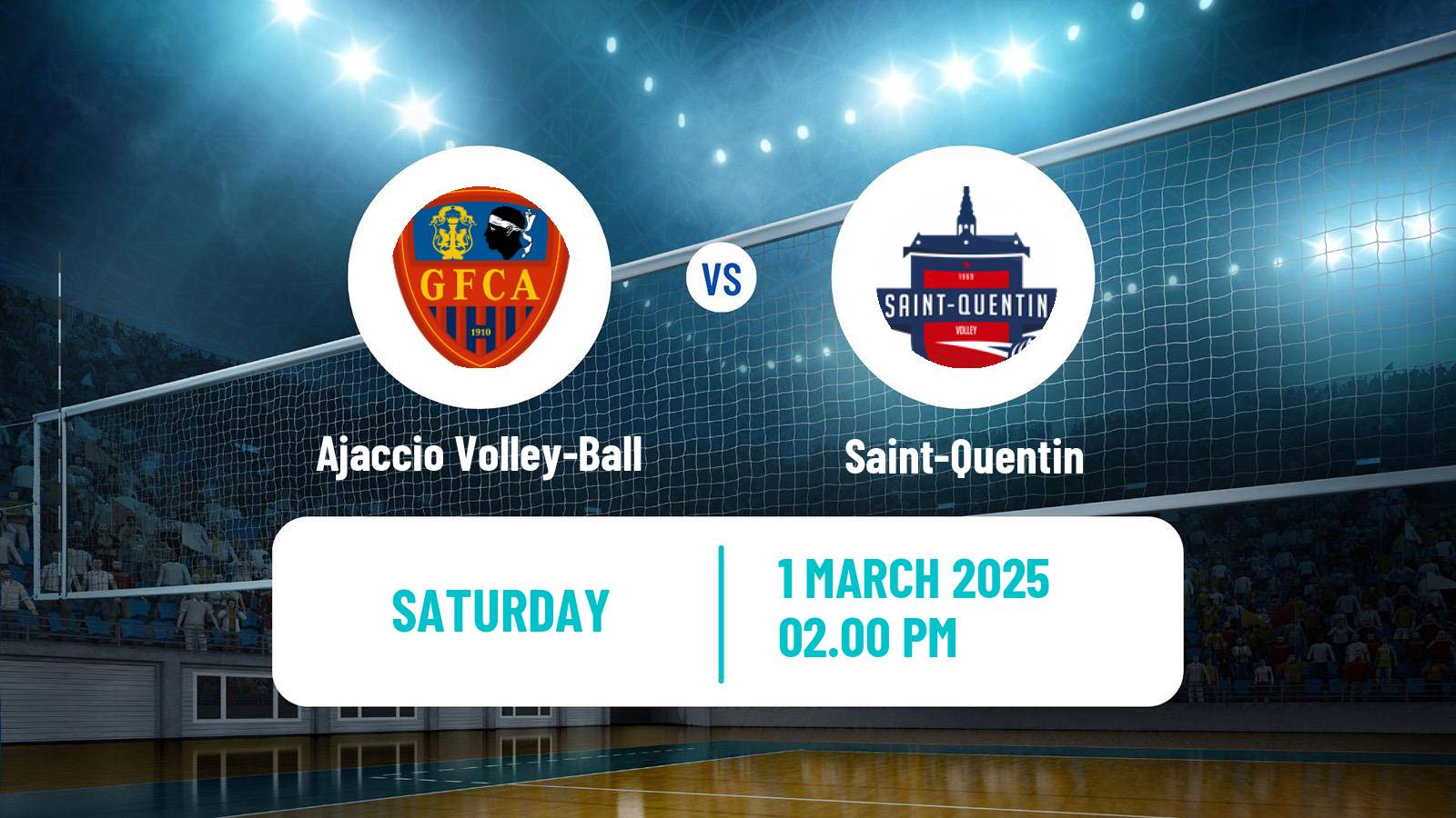 Volleyball French Ligue B Volleyball Ajaccio Volley-Ball - Saint-Quentin