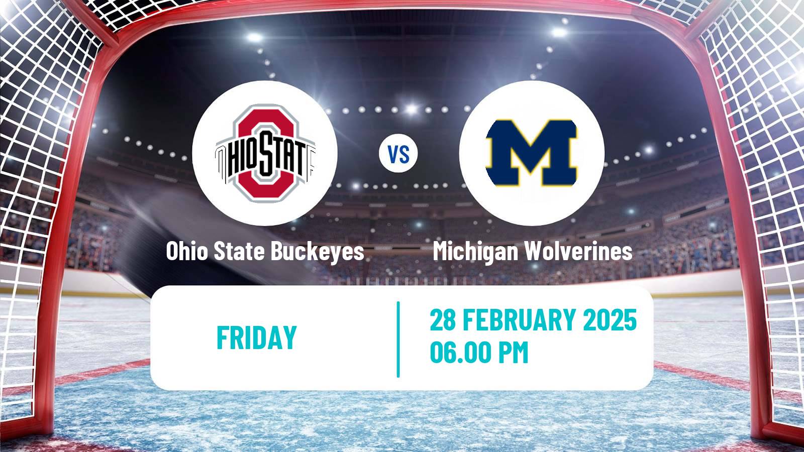 Hockey NCAA Hockey Ohio State Buckeyes - Michigan Wolverines