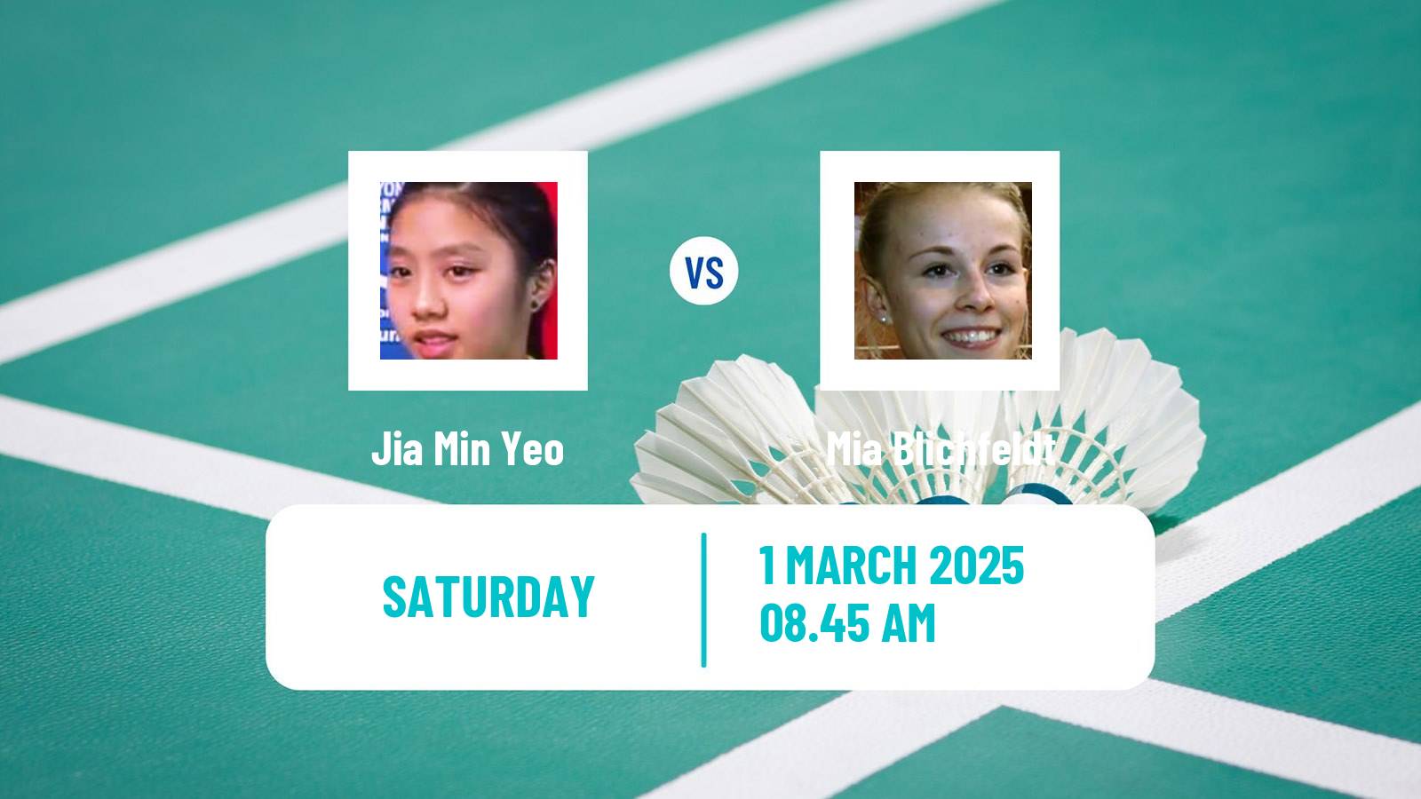 Badminton BWF World Tour German Open Women Jia Min Yeo - Mia Blichfeldt