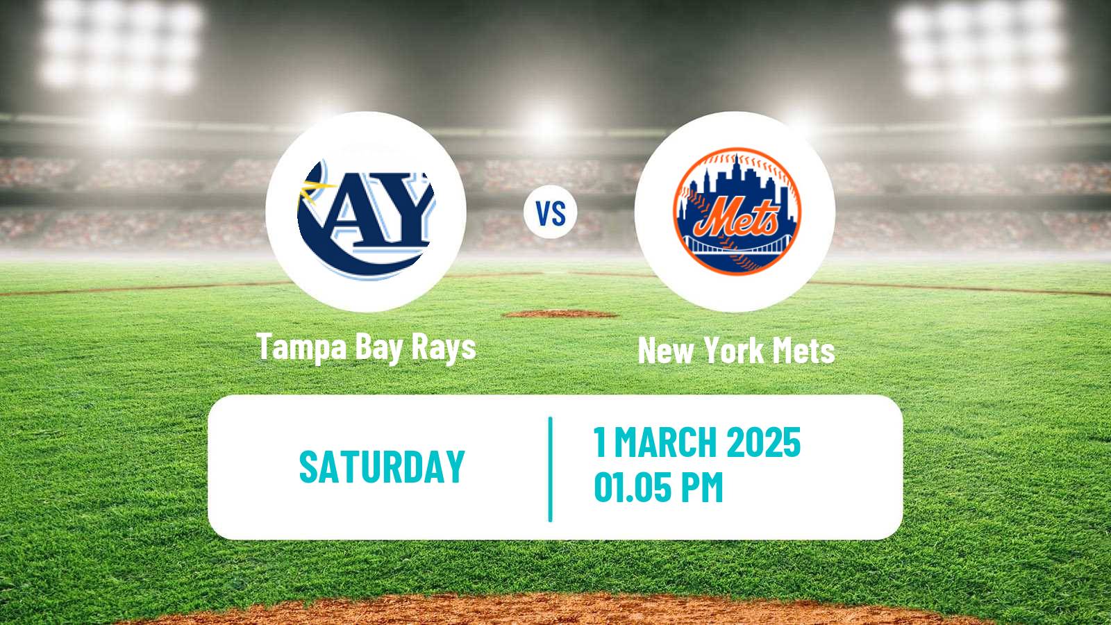 Baseball MLB Spring Training Tampa Bay Rays - New York Mets