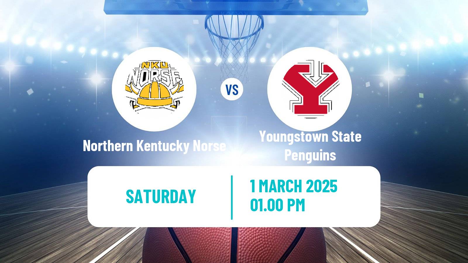 Basketball NCAA College Basketball Northern Kentucky Norse - Youngstown State Penguins