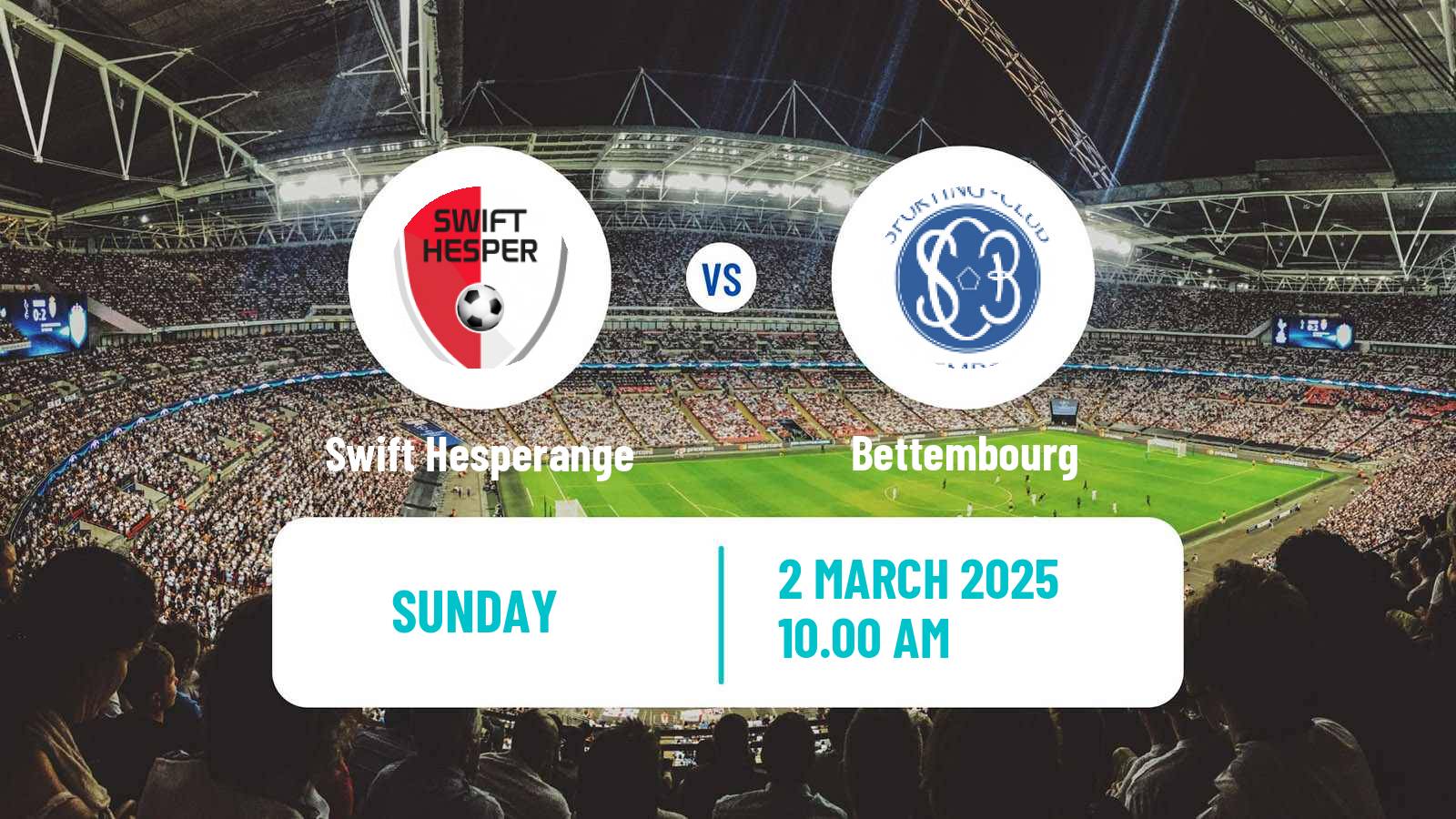 Soccer Luxembourg National Division Swift Hesperange - Bettembourg