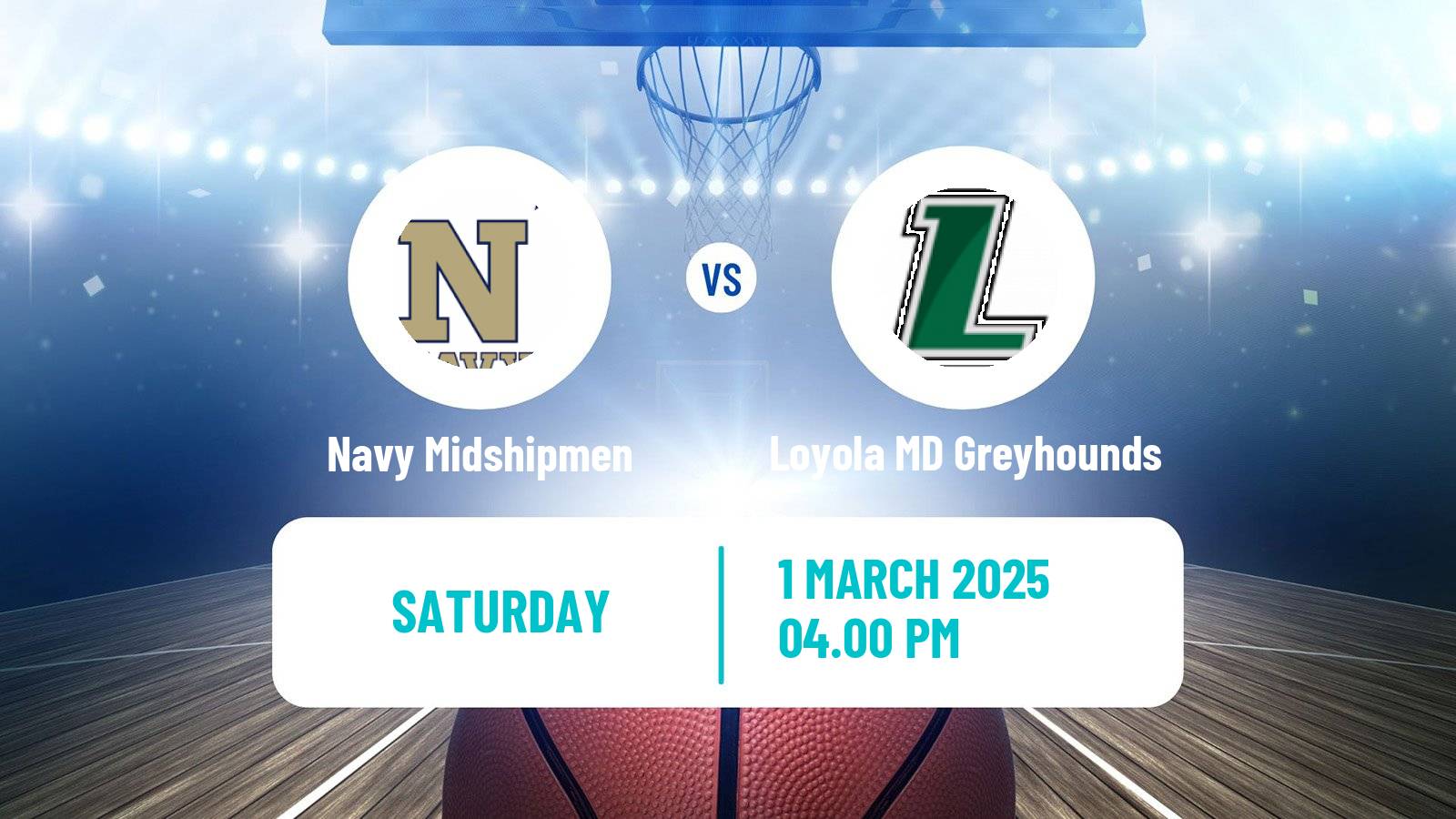 Basketball NCAA College Basketball Navy Midshipmen - Loyola MD Greyhounds